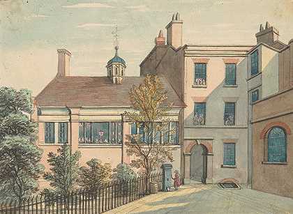 巴纳德s`Barnards Inn (between 1794 and 1800) by Samuel Ireland