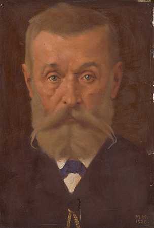 斯韦托扎尔·赫班·瓦扬斯克肖像`Portrait of Svetozár Hurban Vajanský (1926) by Milan Thomka Mitrovský