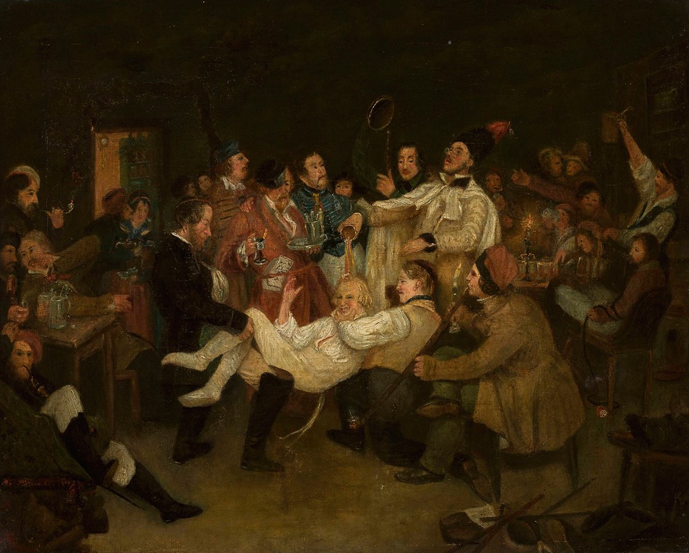 学生的游戏`Students’ play (1848) by Antoni Piotrowski