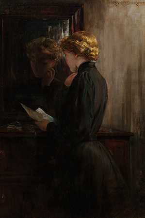 祖母s情书`Grandmothers Love Letters (circa 1895) by James Carroll Beckwith