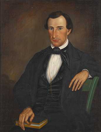Lewis D.Lyons博士的肖像`Portrait of Dr. Lewis D. Lyons (1855) by Barton Stone Hays