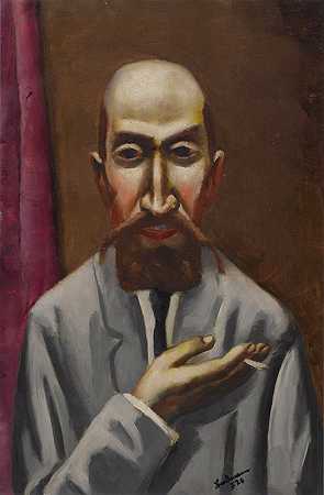 土耳其人肖像（土耳其人肖像）`Bildnis eines Türken (Portrait of a Turk) (1926) by Max Beckmann