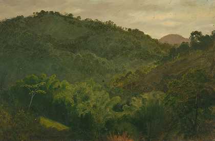 西印度群岛牙买加的风景`Landscape from Jamaica, West Indies (1865) by Frederic Edwin Church