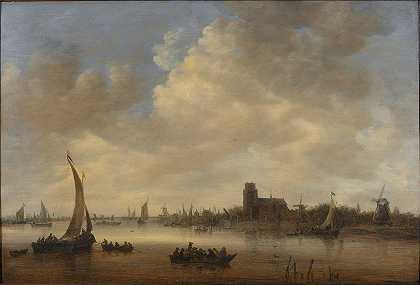 多德雷赫特的风景`View from Dordrecht (1655) by Jan van Goyen