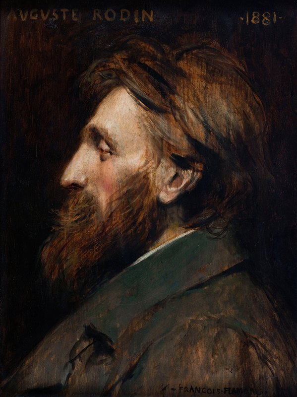 肖像d奥古斯特·罗丁`Portrait dAuguste Rodin (1881) by François Flameng