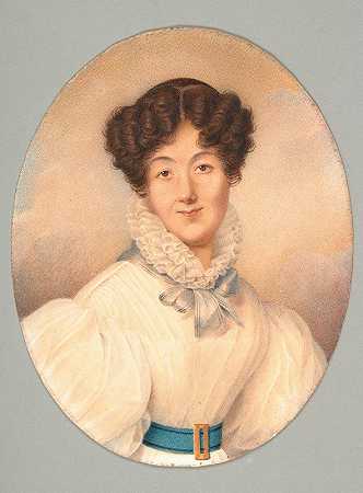 白衣女士`Lady in a White Gown (1827) by Jóseph Bordes