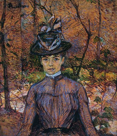 苏珊娜·瓦拉顿肖像`Portrait de Suzanne Valadon (1885) by Henri de Toulouse-Lautrec