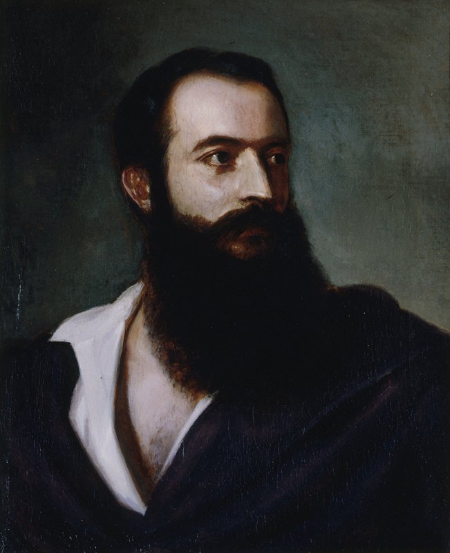 恐怖分子费利斯·奥西尼肖像（1819-1858）`Portrait de Felice Orsini (1819~1858), terroriste (1858) by Louis Buchheister