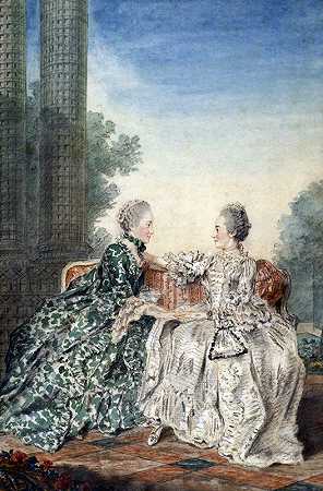 德布雷吉特女士和阿伦松`Mme de Bréget et Mme dAlençon (1760) by Louis Carrogis Carmontelle