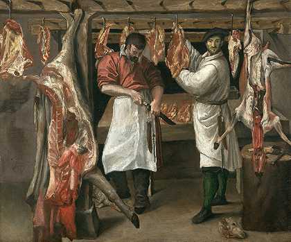 屠夫小店`The Butchers Shop (early 1580s) by Annibale Carracci