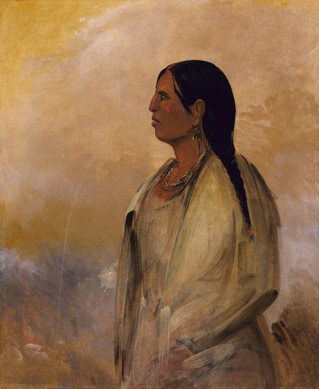 乔克托女人`A Choctaw Woman (1834) by George Catlin
