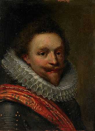 奥兰治王子弗雷德里克·亨德里克（1584-1647）的肖像`Portrait of Frederik Hendrik (1584~1647), Prince of Orange (after c. 1612) by Jacob Lyon
