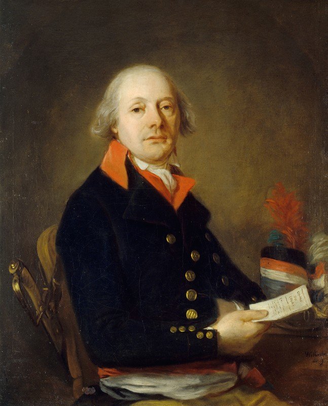 肖像战争专员第九年，假定帕斯卡`Portrait dun commissaire des guerres de lan IX, présumé Pascalis (1802) by Jacques Wilbaut