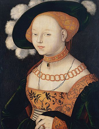 一位女士的肖像`Portrait of a Lady (circa 1530) by Hans Baldung