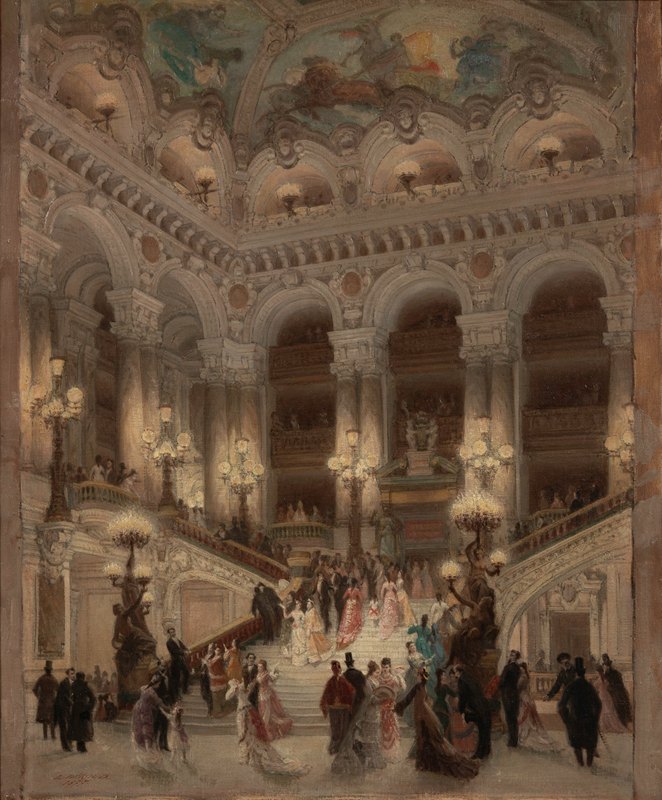 楼梯歌剧院`Lescalier de lOpéra (1877) by Louis Béroud