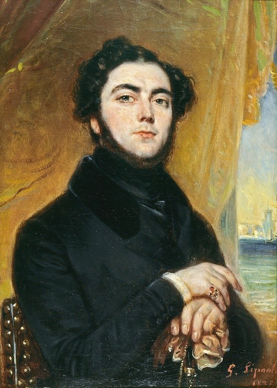 肖像尤金·苏（1804-1857），小说家`Portrait dEugène Sue (1804~1857), romancier (1836) by François-Gabriel-Guillaume Lépaulle