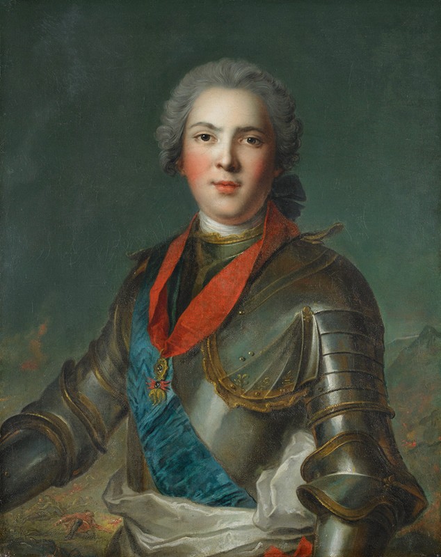 路易，法国多芬，路易十五之子`Louis, dauphin of France, son of Louis XV (About 1750) by After Jean-Marc Nattier