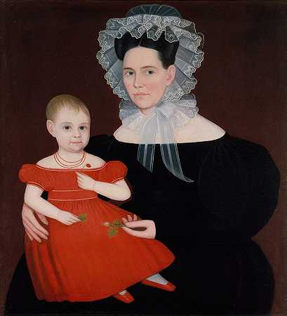 梅尔太太和女儿`Mrs. Mayer and Daughter (1835–40) by Ammi Phillips