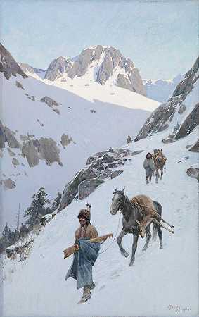 成功的狩猎`A Successful Hunt (1906) by Henry Farny