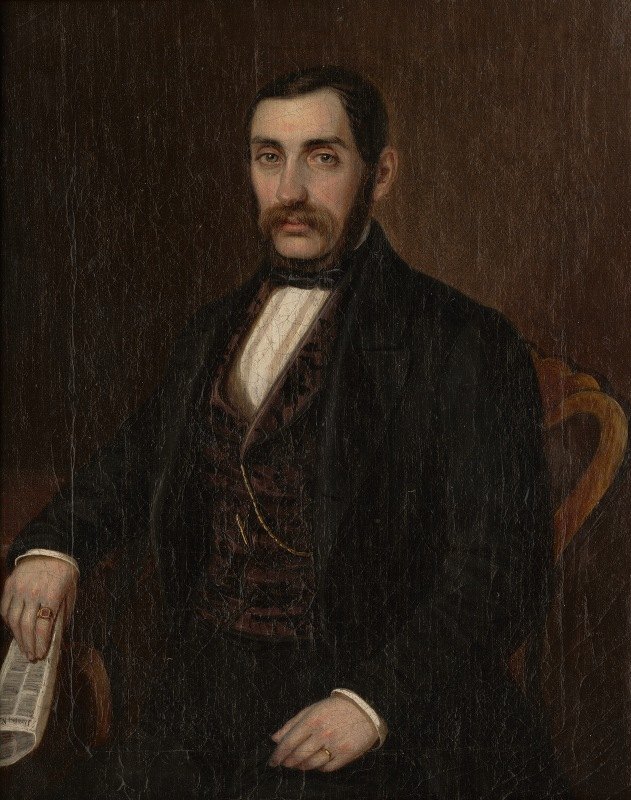 彼得马科维奇肖像`Portrait of Petr Makovický (1859) by Peter Michal Bohúň