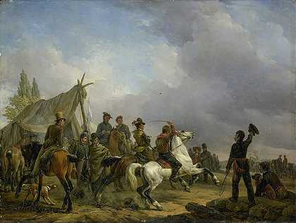 赛马`The Horse Race (1829) by Joseph Moerenhout