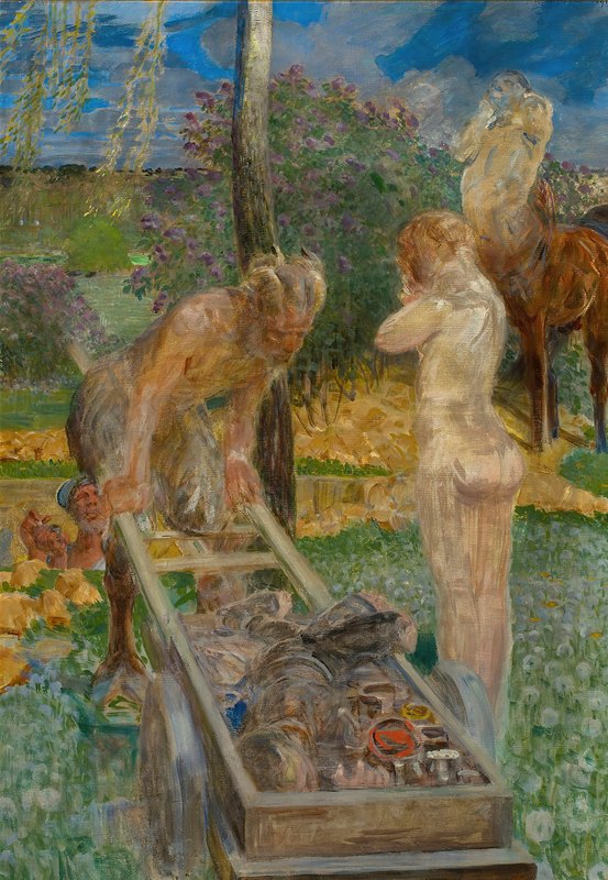 画家的葬礼学徒`Funeral of a painters apprentice (1911) by Jacek Malczewski