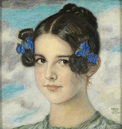 女儿玛丽`Tochter Mary (ca 1920) by Franz von Stuck