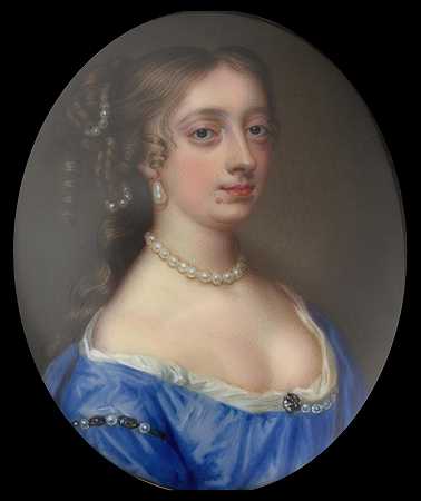 一位名叫亨丽埃塔·博伊尔的年轻女士`A Young Lady called Henrietta Boyle by Christian Friedrich Zincke