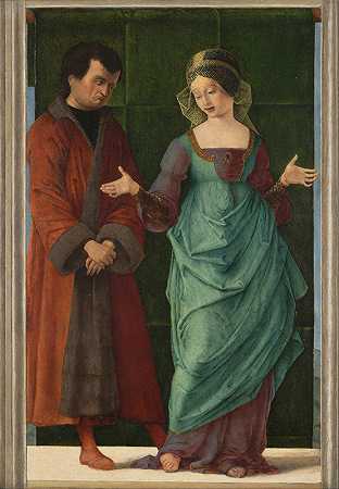波西亚和布鲁图斯`Portia and Brutus (1486~1490) by Ercole de; Roberti