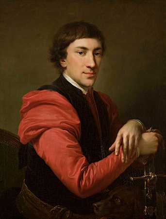 帕夫·格拉博夫斯基肖像（1759-1794）`Portrait of Paweł Grabowski (1759–1794) (from 1788 until 1789) by Johann Baptist von Lampi the Elder