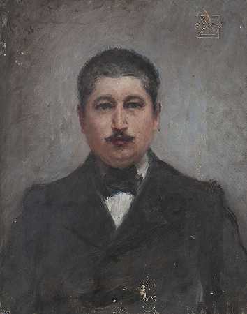 Sigma Syromyatnikov肖像`Portrait of Sigma Syromyatnikov (1886) by Jan Ciągliński