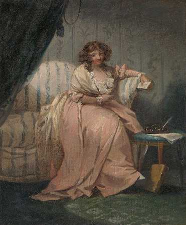 一个叫安妮的女人，艺术家妻子`A Woman Called Anne, the Artists Wife (ca. 1795) by George Morland