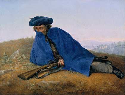在前哨`On Outpost (1829) by Georg Friedrich Kersting