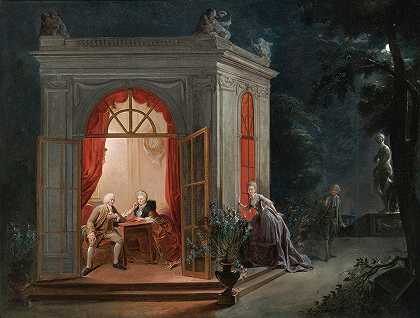 婚姻合同或L紧张的等待`Le Contrat De Mariage Ou Lattente Nerveuse by Jean-Baptiste-André Gautier d&Agoty