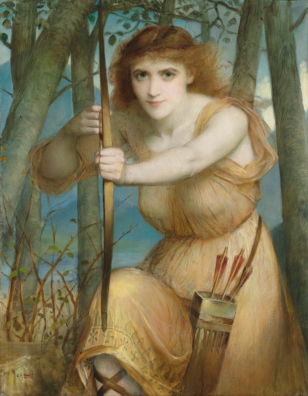 弓箭手`The Archer by Charles Edward Hallé