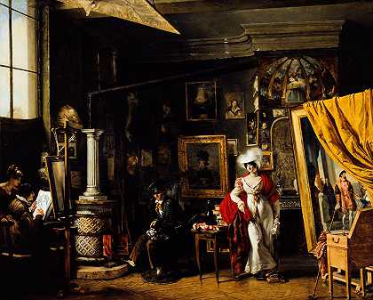 L画家T.B.Bitter工作室（1781-1832）`Latelier du peintre T. B. Bitter (1781~1832) (1819~1825) by T. B. Bitter