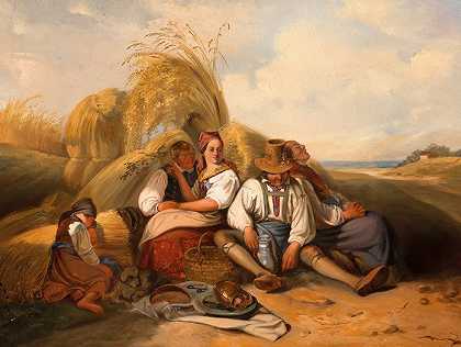 约翰·马蒂亚斯·兰夫特（Johann Matthias Ranftl）周长/周长，19岁的绘画。· by Johann Matthias Ranftl Umkreis/Circle