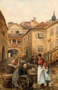 埃米尔·巴巴里尼19世纪的绘画。· by 
										Emil Barbarini