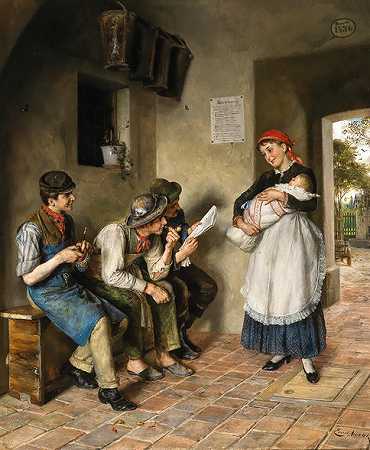 恩斯特·诺瓦克，19世纪的绘画。· by Ernst Novak