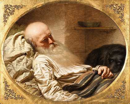安东·艾恩斯勒，19世纪的绘画。· by Anton Einsle