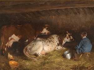 加布里埃尔·阿莫雷蒂，19世纪的绘画。· by 
										Gabriel Amoretti