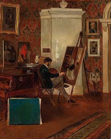 爱德华·约翰·门塔将19世纪的绘画归为。· by Edouard John Menta zugeschrieben/attributed