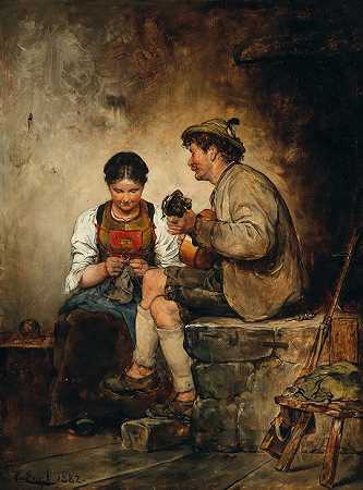 雨果·恩格尔。19世纪的绘画。· by Hugo Engl