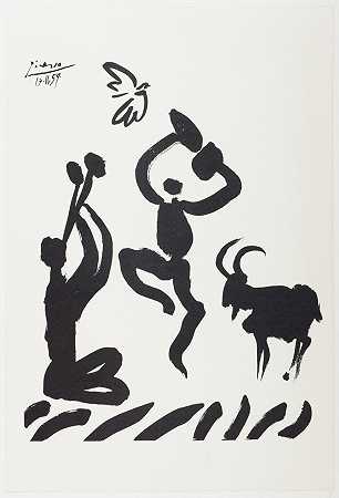 巴勃罗·毕加索在春季上` by Pablo Picasso