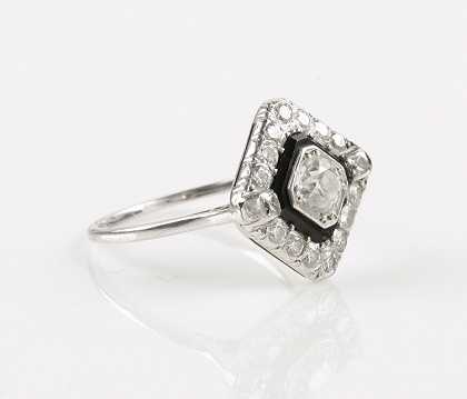灿烂的，老的切割灿烂的，钻石戒指，姐姐。约1.20克拉` by Brillant, Altschliffbrillant, Diamantring, zus. ca. 1,20 ct
