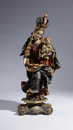 巴洛克风格的圣母与基督之子，3。第20节。19世纪的春季拍卖` by Madonna mit Christuskind im Barockstil, 3. Viertel 20. Jahrhundert