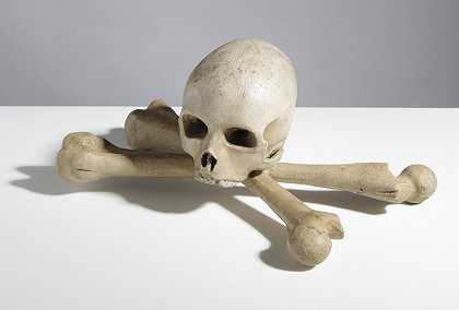` by Memento Mori mit Totenschädel und gekreuzten Knochen, 18./19. Jahrhundert