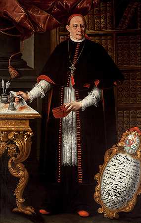 莫利纳和奥维耶多红衣主教`Cardinal Gaspar de Molina y Oviedo by After Alonso Miguel de Tovar