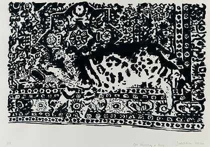 ` by Anna Jermolaewa, Cat Becoming a Rug