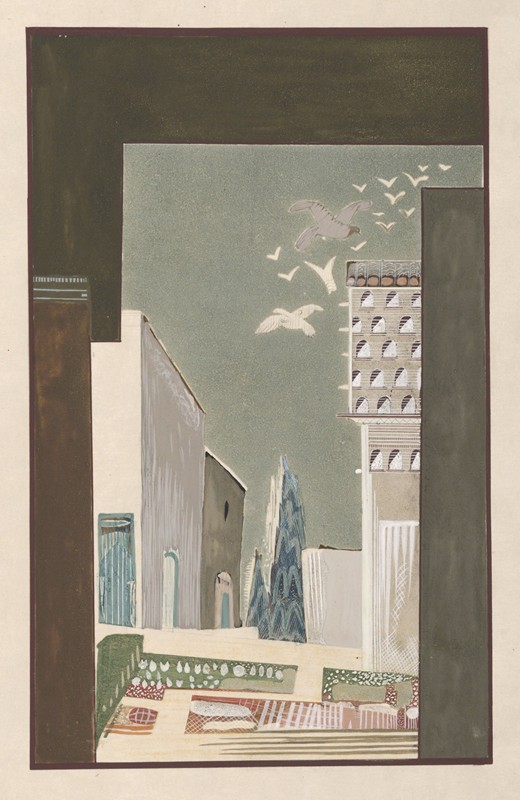迷人的故事青少年糖果爱情插图4`Histoire charmante de ladolescente sucre amour Pl.4 (1927) by Francois-Louis Schmied